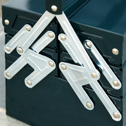 18" Metal Tool Box, 5-Tray Cantilever Steel Chest, Dark Green Tool Organizers at Gallery Canada