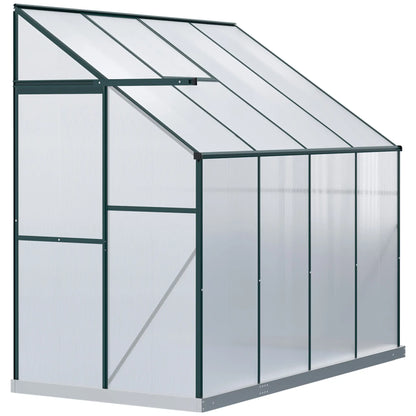 Walk-In Garden Greenhouse, Aluminum Polycarbonate, Roof Vent, 8' x 4' x 7', Silver Walk In Greenhouses at Gallery Canada
