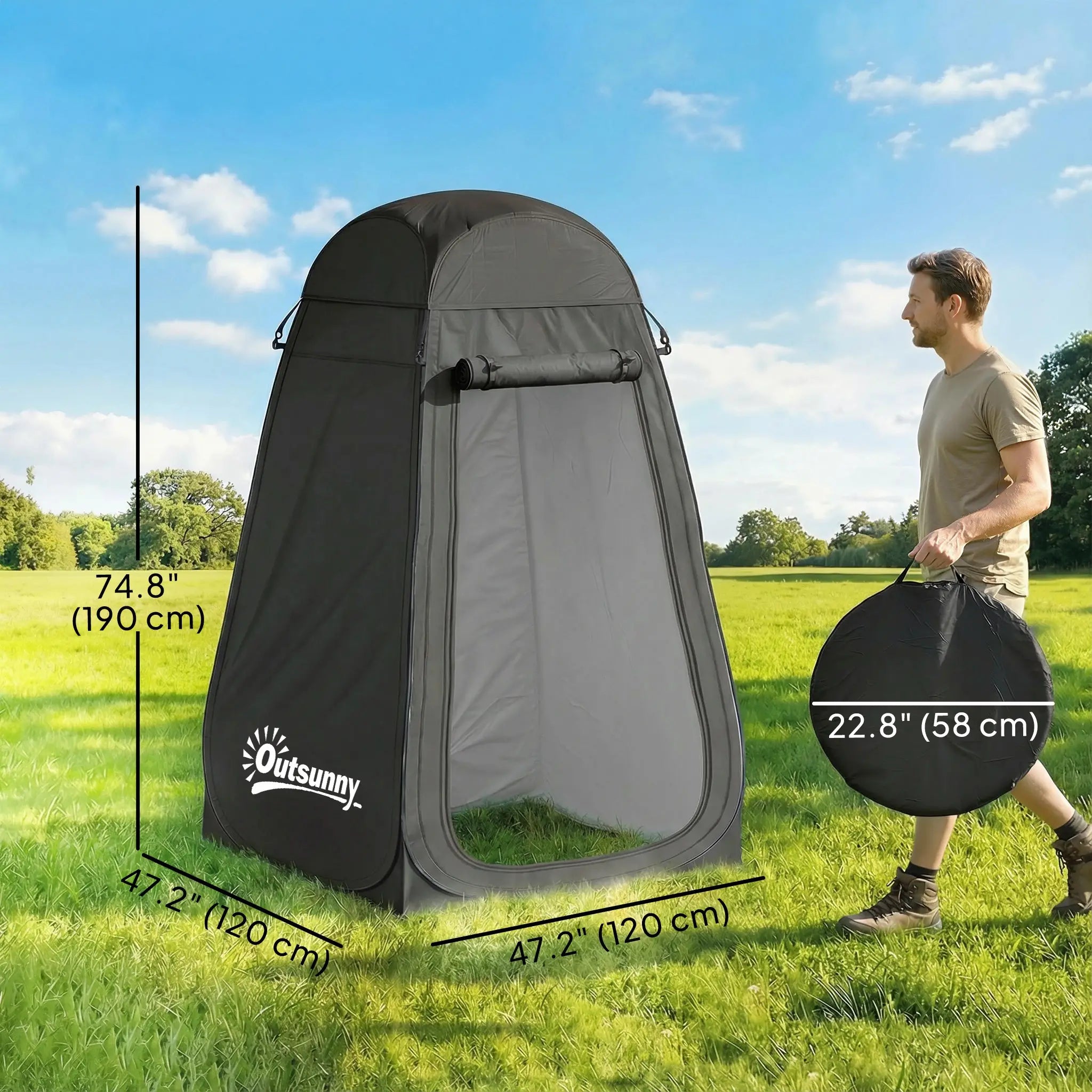 Pop Up Shower Tent, Portable Privacy Room, Black Camping Tents at Gallery Canada