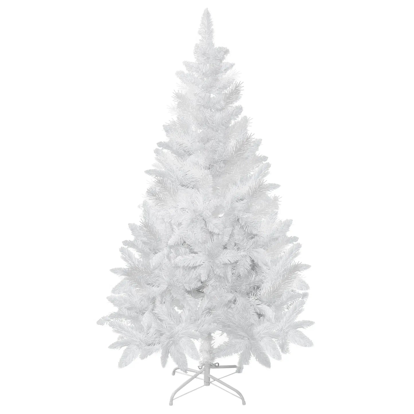 5ft Artificial Christmas Tree, Realistic Pine Branches, Auto Open, Indoor, White Artificial Christmas Trees White at Gallery Canada