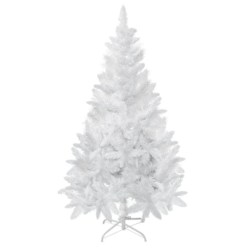 5ft Artificial Christmas Tree, Realistic Pine Branches, Auto Open, Indoor, White