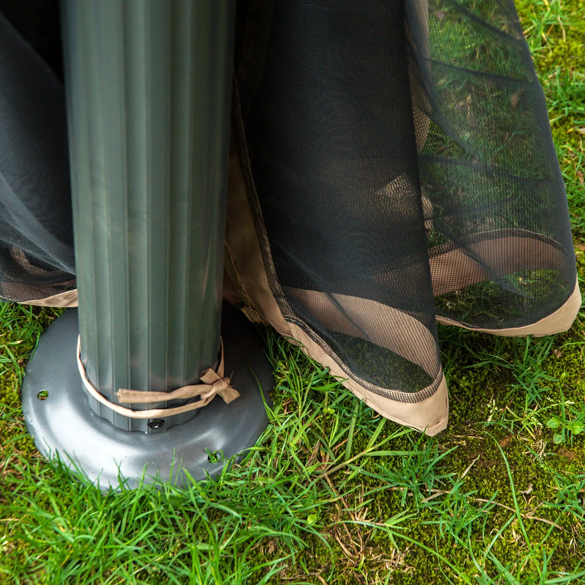 Deck Gazebo with Curtains, Mesh Screen, 10ft x 10ft, Khaki Gazebos at Gallery Canada