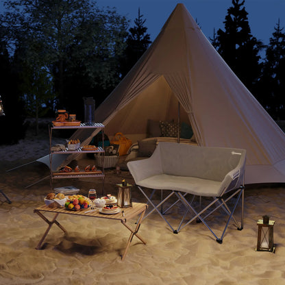 Double Camping Chair, Oversized Loveseat, Heavy Duty, Supports 529 lbs Picnic Tables & Camping Chairs at Gallery Canada
