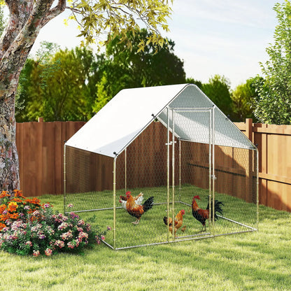 Metal Chicken Coop With Cover, 6.6' x 6.6' x 6.6' Chicken Coops at Gallery Canada