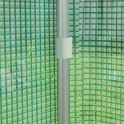 Walk-in Tunnel Greenhouse, Galvanized Steel Frame, 13' x 10' x 6.5', Green
