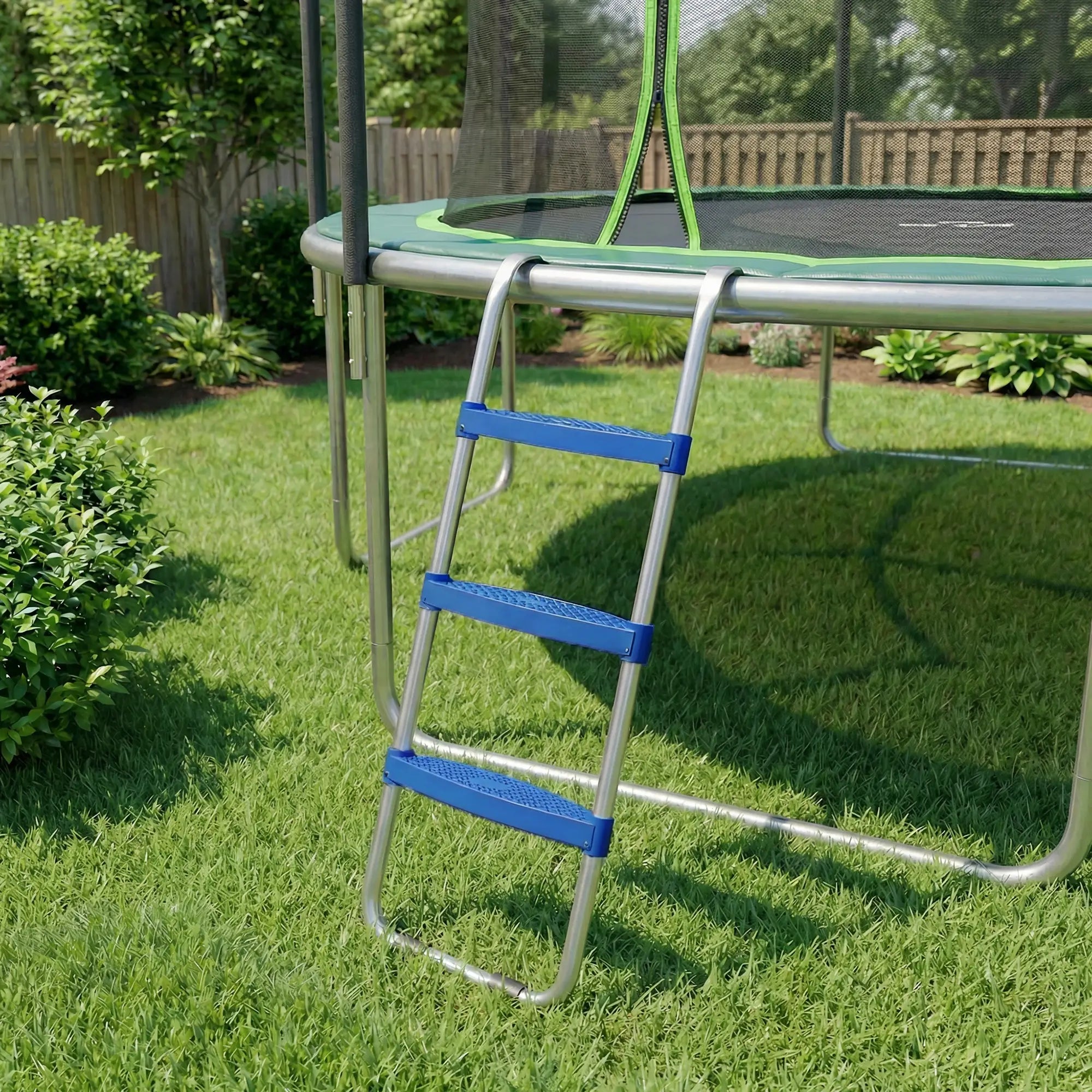 3-Step Trampoline Ladder, Galvanized Steel Frame, 330LBS Load Trampolines at Gallery Canada