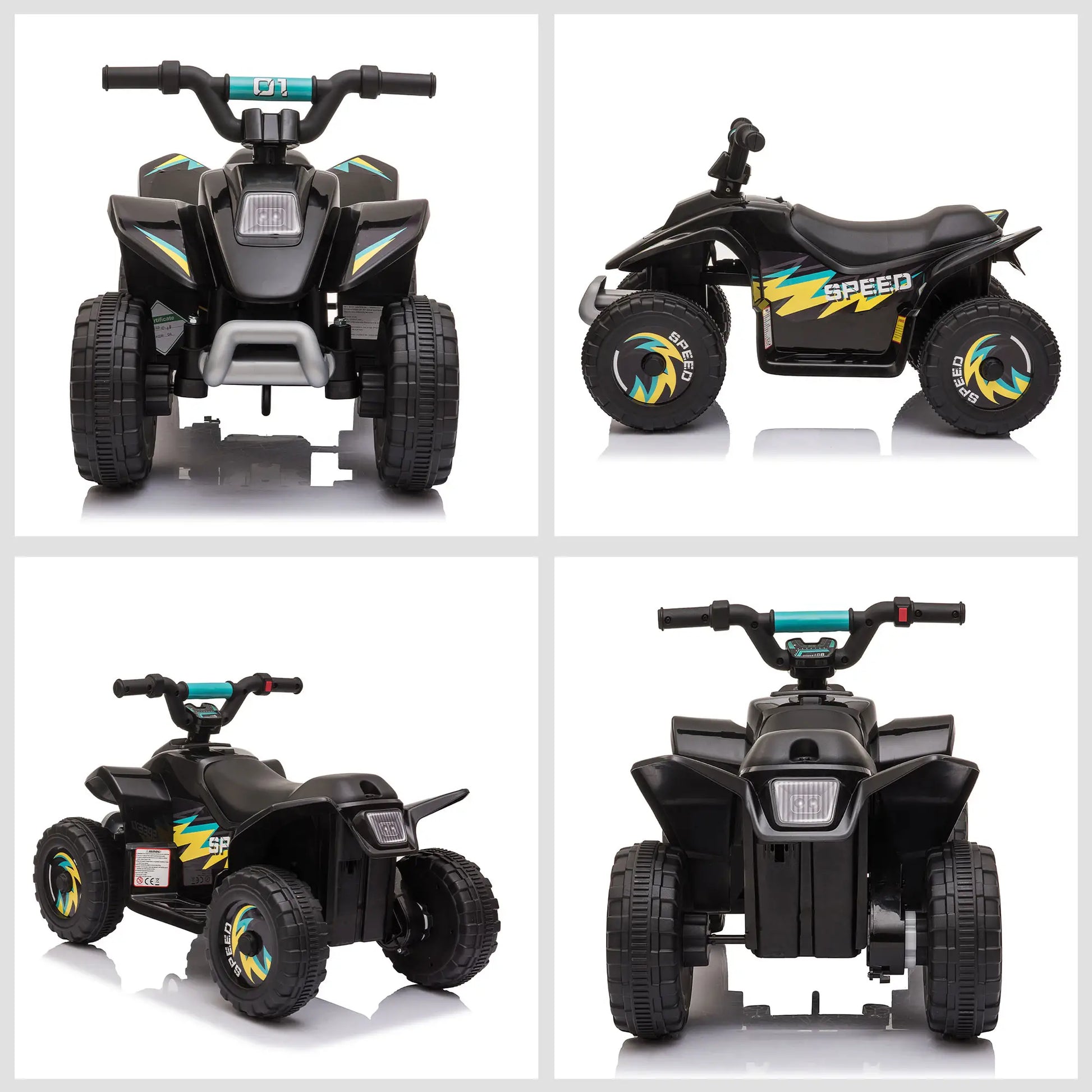 Kids Ride on ATV, 6V Battery Powered, for 18-36 Months, Black Electric Toy Cars at Gallery Canada
