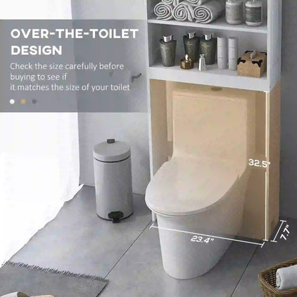 Over Toilet Storage, Bathroom Cabinet with Shelves, Double Door, White Over The Toilet Storage at Gallery Canada