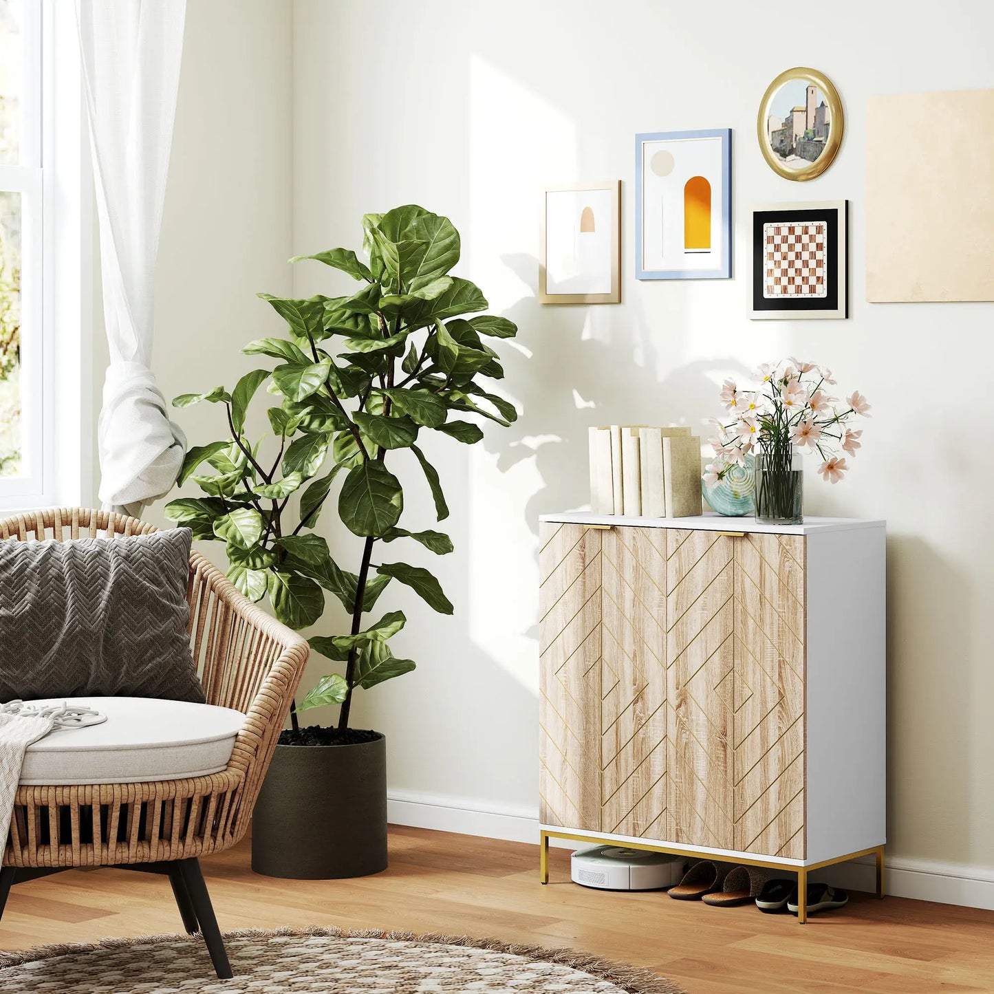 Shoe Storage Cabinet for 15 Pairs, Adjustable Shelves, White Shoe Storage Cabinets & Racks at Gallery Canada