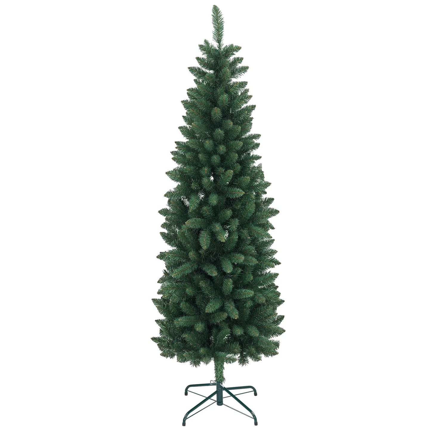 6ft Pencil Artificial Christmas Tree, 479 Branch Tips, Steel Base, Green Pencil Christmas Trees at Gallery Canada