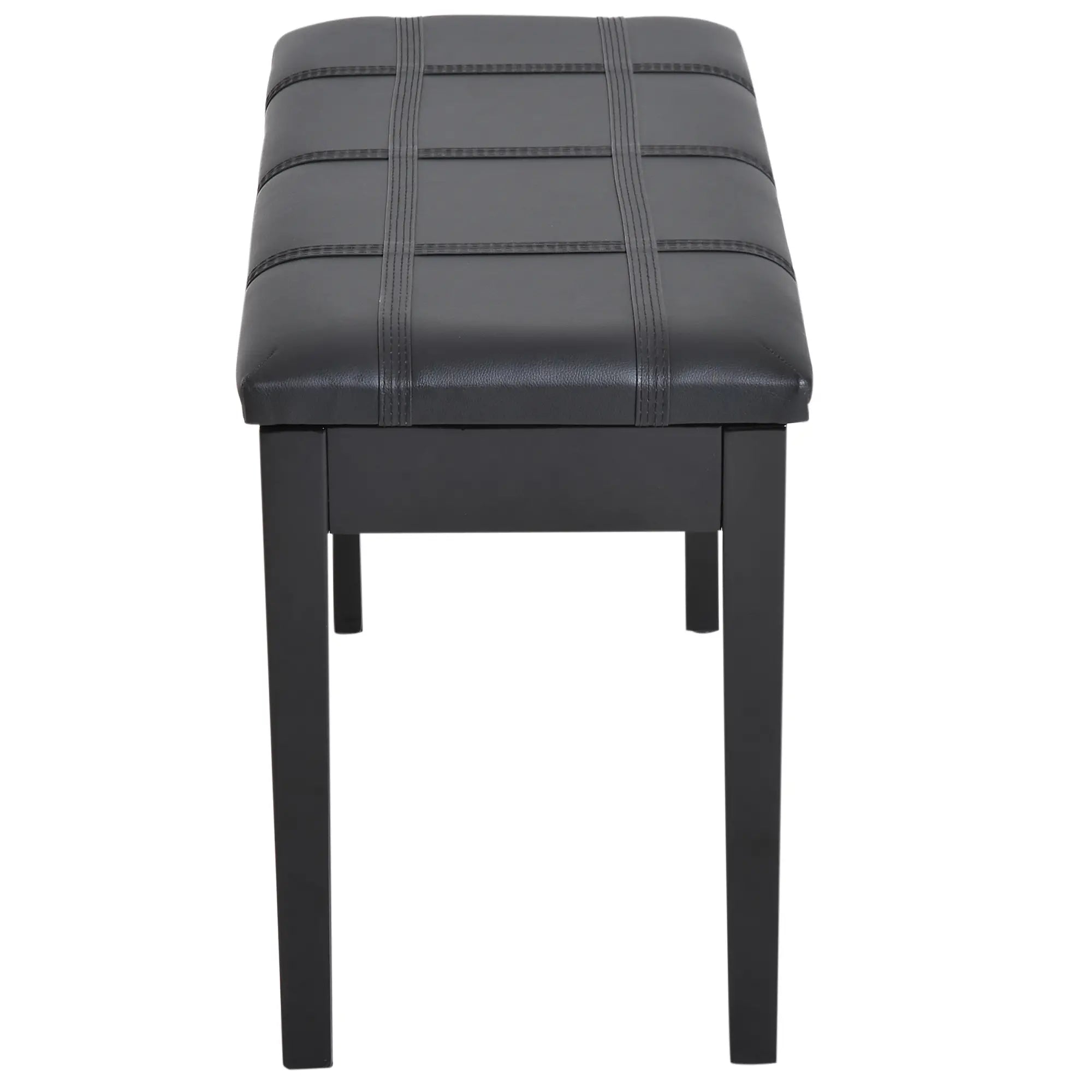 Classic Piano Bench, PU Leather, Rubber Wood Legs, Black Piano Benches at Gallery Canada