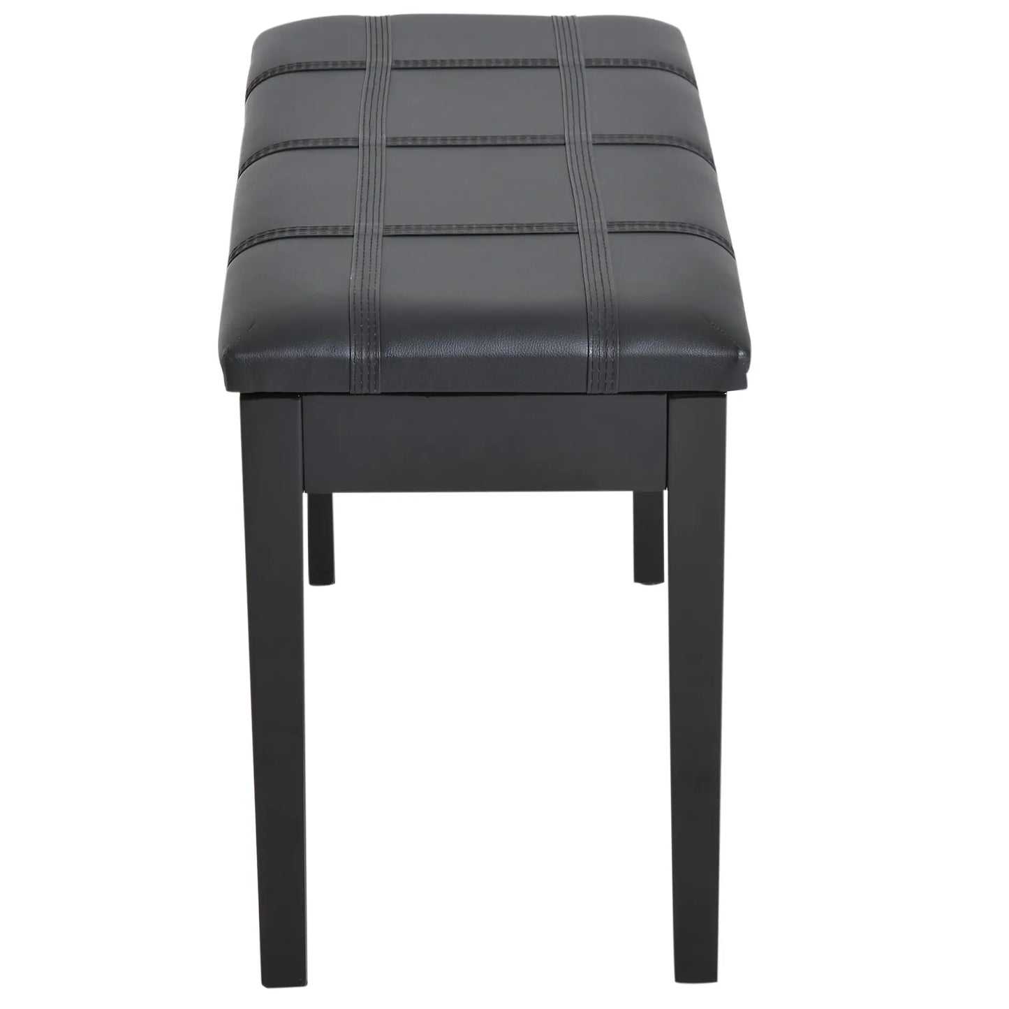 Classic Piano Bench, PU Leather, Rubber Wood Legs, Black Piano Benches at Gallery Canada