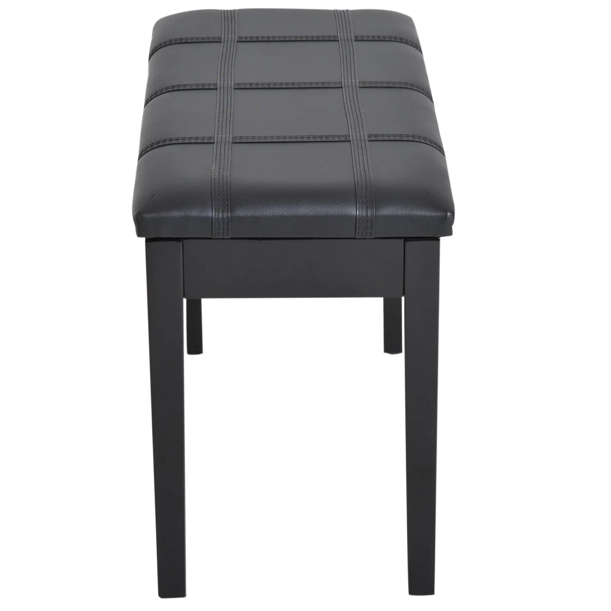Classic Piano Bench, PU Leather, Rubber Wood Legs, Black Piano Benches at Gallery Canada