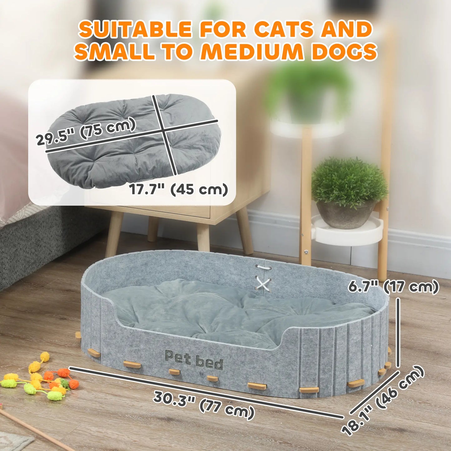 Washable Removable Cushion, Scratch-Resistant Cat Couch Sofa, Grey Dog Sofas at Gallery Canada