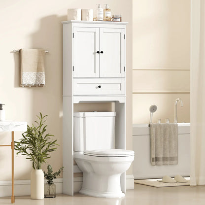 Over The Toilet Storage Cabinet, With Drawer And Adjustable Shelf, White Over The Toilet Storage at Gallery Canada