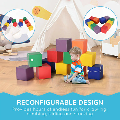 12 Piece Soft Play Blocks, Foam Toy, Building Stacking, Multicolours Baby Gym & Playmats at Gallery Canada