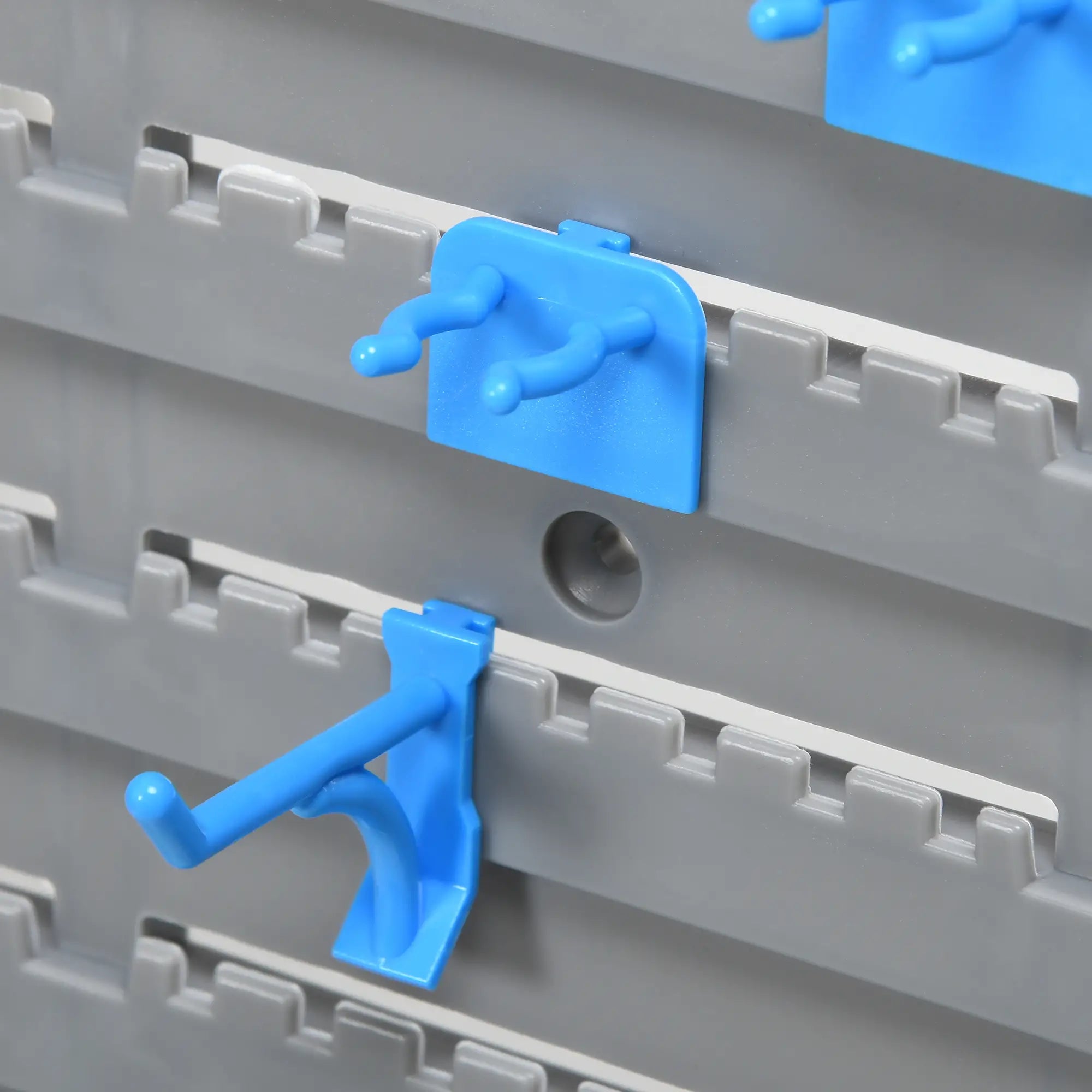 54 Piece Pegboard Shelf Tool Organizer, Wall Mounted, 50 Hooks, Blue Tool Organizers at Gallery Canada