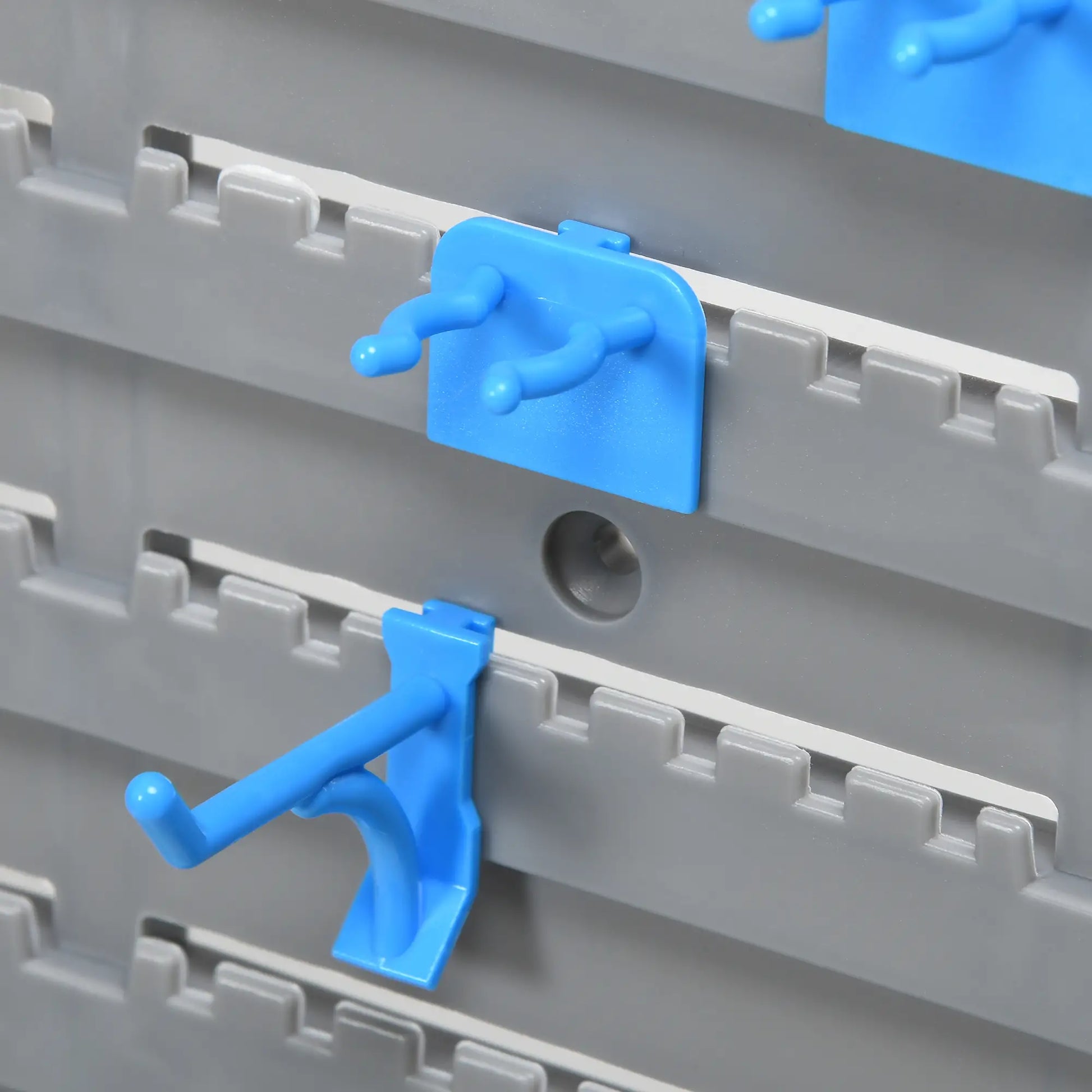 54 Piece Pegboard Shelf Tool Organizer, Wall Mounted, 50 Hooks, Blue Tool Organizers at Gallery Canada