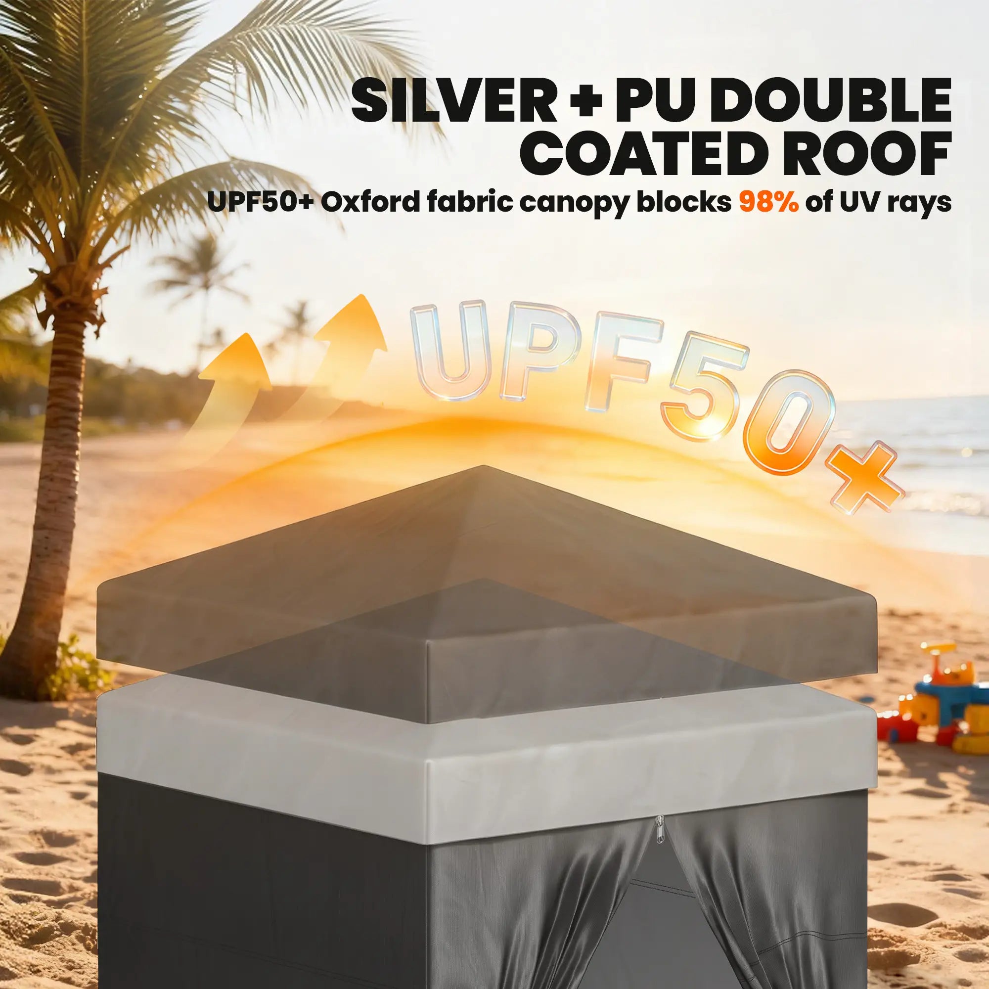 5 x 5 ft Compact Pop Up Canopy Tent, UPF 50+ Changing Room, Black Pop Up Canopies at Gallery Canada