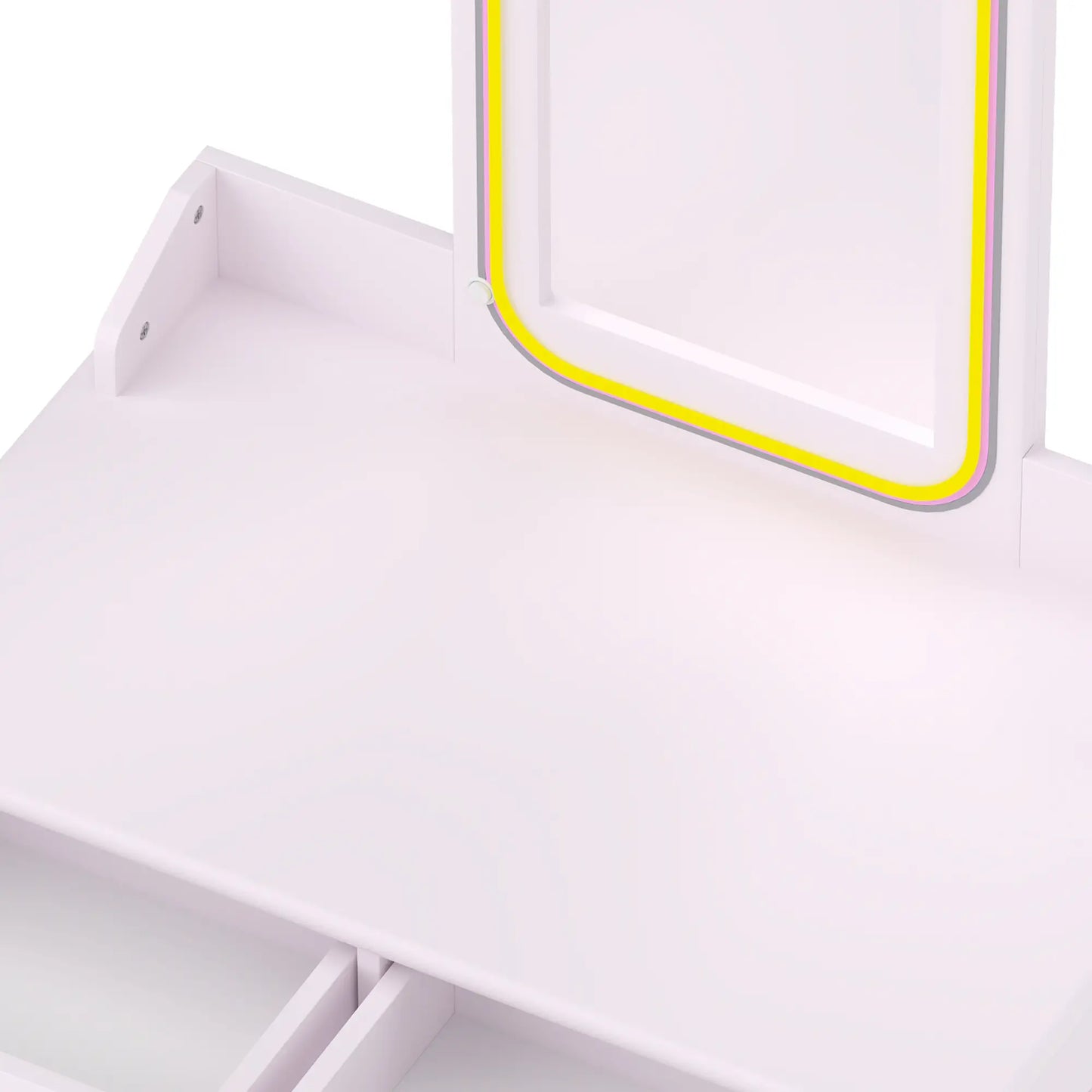 Kids Vanity Set with Stool, LED Mirror, Pink Kids Bedroom Furniture at Gallery Canada