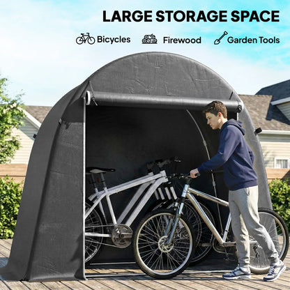 8' x 4' Portable Shed, Waterproof Bike Tent, Roll-Up Zipper Door Sheds at Gallery Canada
