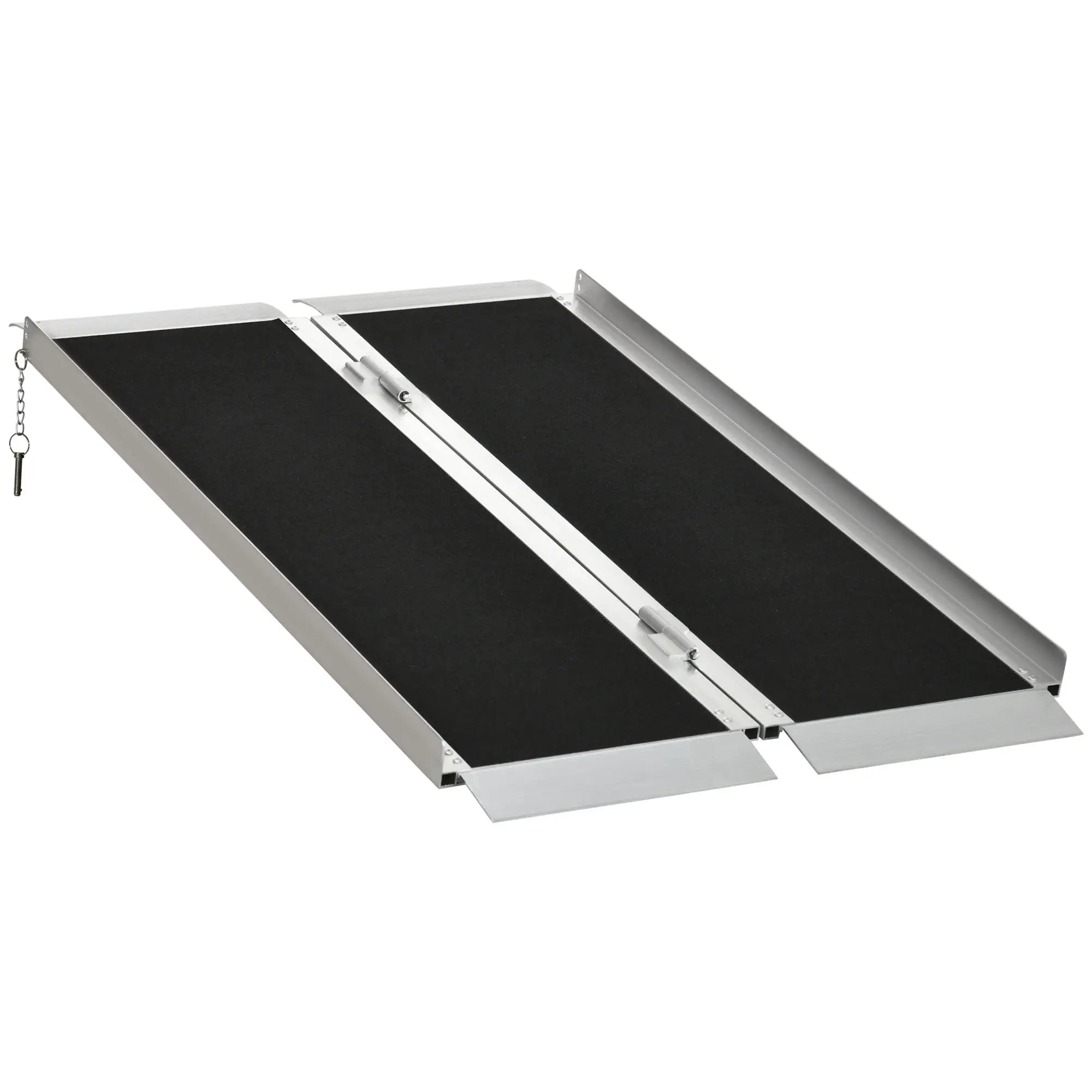 4' Aluminum Portable Wheelchair Ramp, Single-Fold, Scooter Access Knee Walker & Wheelchair Ramps Silver and Black at Gallery Canada