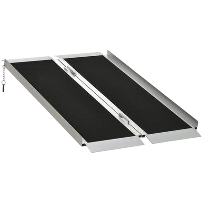 4' Aluminum Portable Wheelchair Ramp, Single-Fold, Scooter Access Knee Walker & Wheelchair Ramps Silver and Black at Gallery Canada