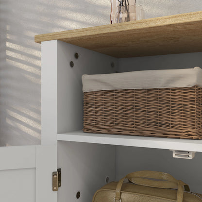 Freestanding Bathroom Floor Cabinet, Flat Doors, Adjustable Shelf, White Bathroom Cabinets at Gallery Canada