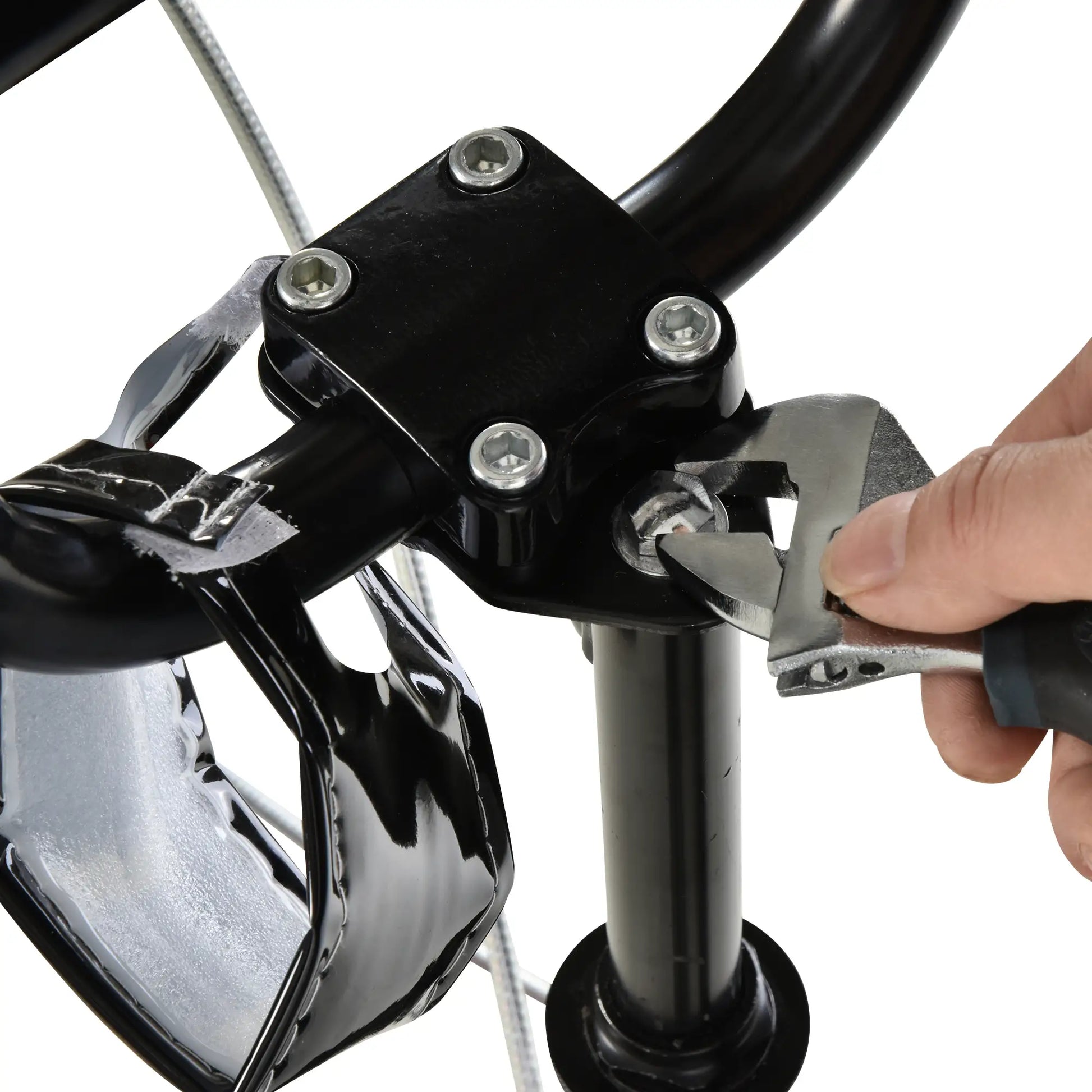 Kids Kick Scooter, 5+ Years, 16'' Inflatable Wheel, Dual Brakes, White Scooters at Gallery Canada