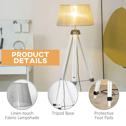 Adjustable Height Wooden Floor Lamp, E26 Base, and Grey, White Floor Lamps & Ceiling Fan Lights at Gallery Canada