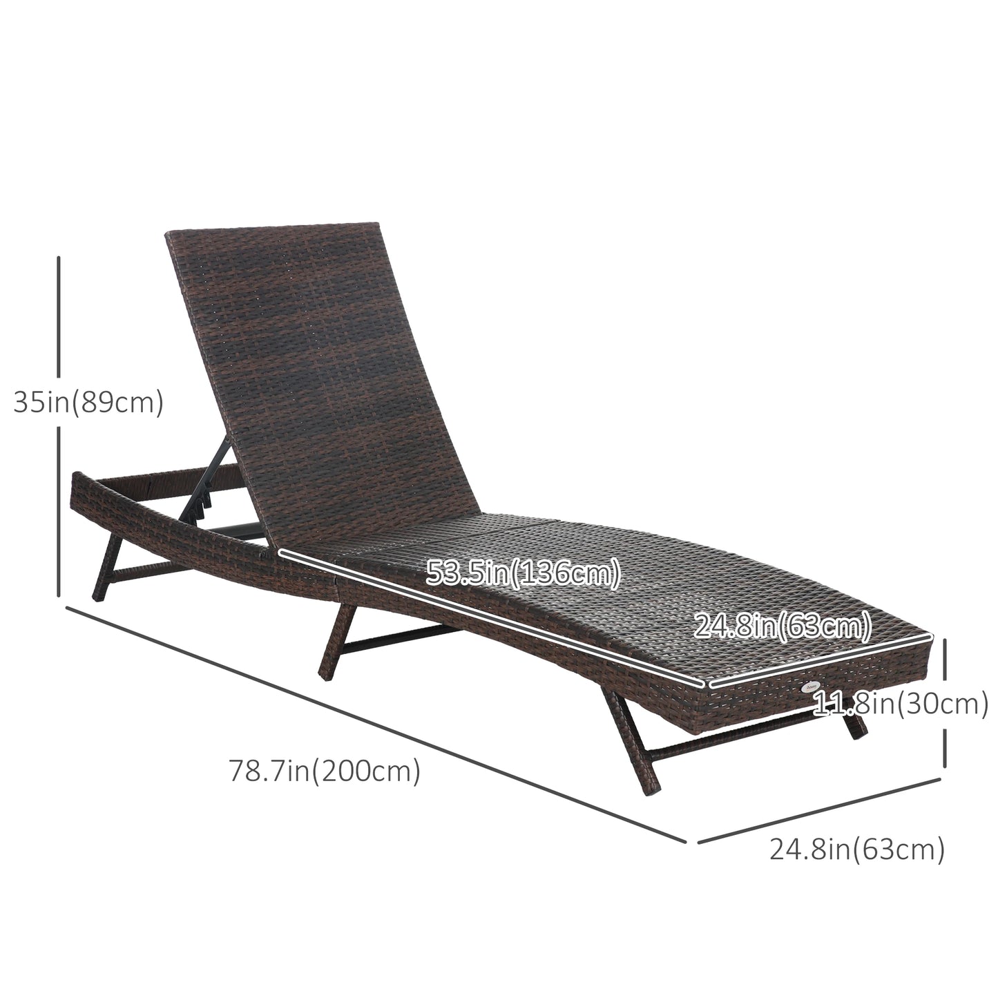 Wicker Patio Lounger, Outdoor S Shape Recliner, Adjustable Backrest, Grey Chaise Loungers at Gallery Canada