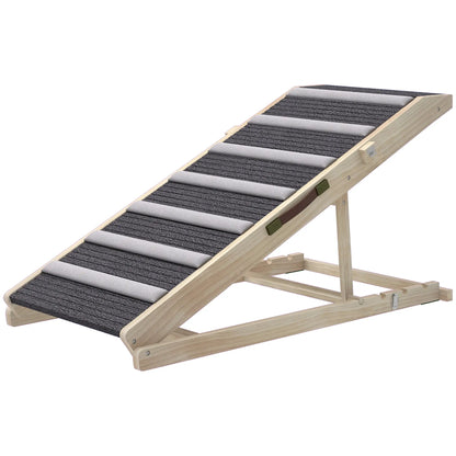 Rampes pliables pour chien pour canapé, 4 hauteurs réglables de 14" à 20", pour chiens de petite à grande taille