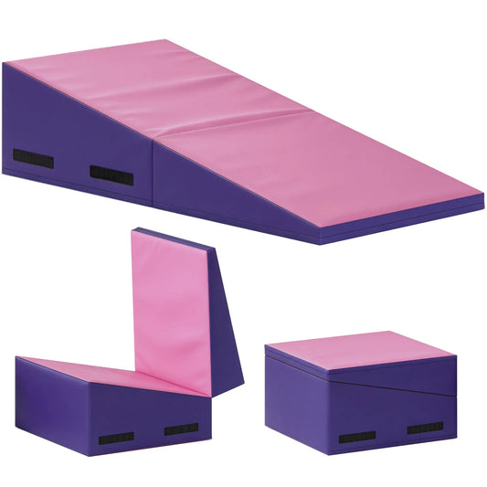 Incline Gymnastics Mat, Tumbling Wedge, Water Resistant PU Leather, Purple Gymnastics Mats Multi Colour at Gallery Canada