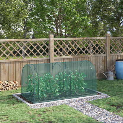 8' x 4' Crop Cage, Plant Protection Tent, 2 Zippered Doors, 4 Stakes, Dark Green Walk In Greenhouses at Gallery Canada