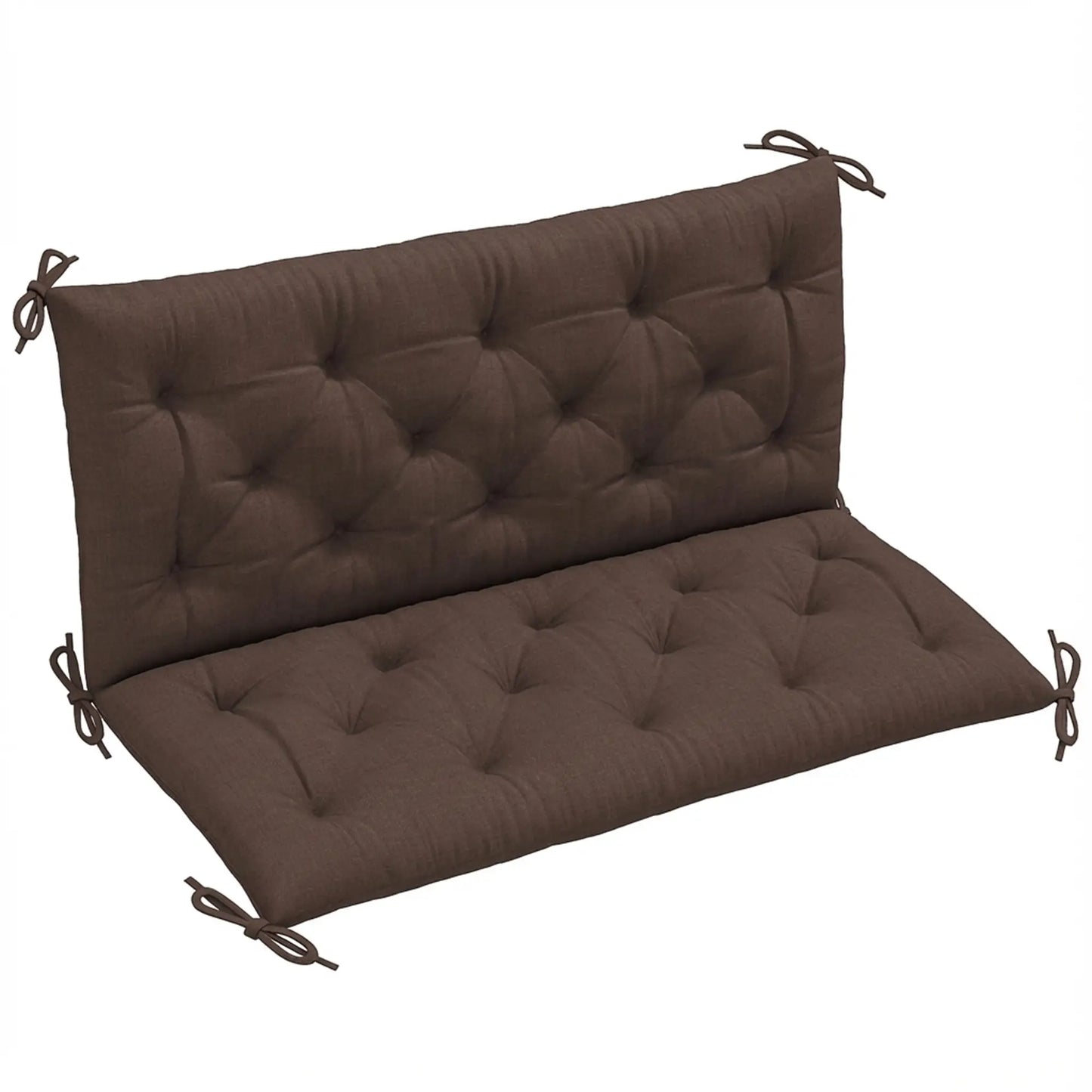 2 Seater Garden Bench Cushion, 47" x 43" x 4", Coffee Patio Chair Cushions Coffee at Gallery Canada
