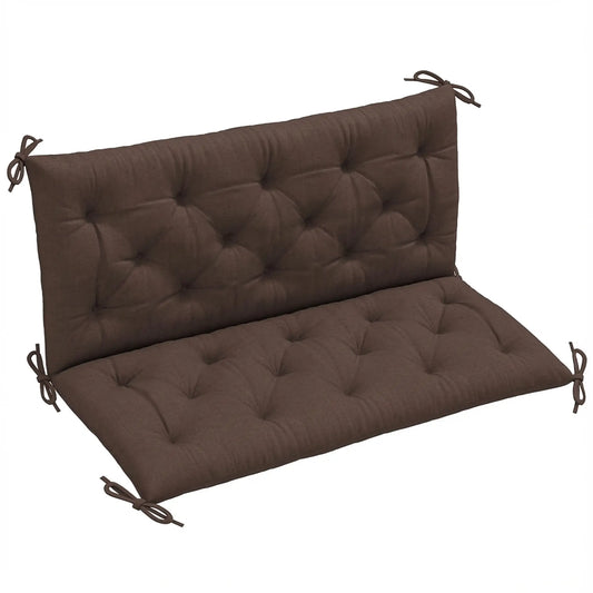2 Seater Garden Bench Cushion, 47" x 43" x 4", Coffee Patio Chair Cushions Coffee at Gallery Canada