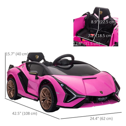 12V Kids Electric Ride On Car, Remote Control, Music Lights, For 3-5 Years, Pink Electric Toy Cars at Gallery Canada