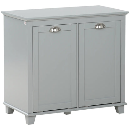 Tilt-Out Laundry Cabinet, Bathroom Organizer, Two-Compartment Hamper, Grey Bathroom Cabinets Grey at Gallery Canada