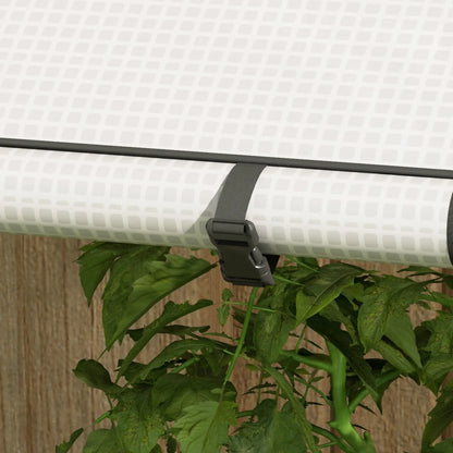 Serre Miniature Avec 4 Étagères à Fils, Portable, 39,4" x 31,5" x 59,1", Blanc