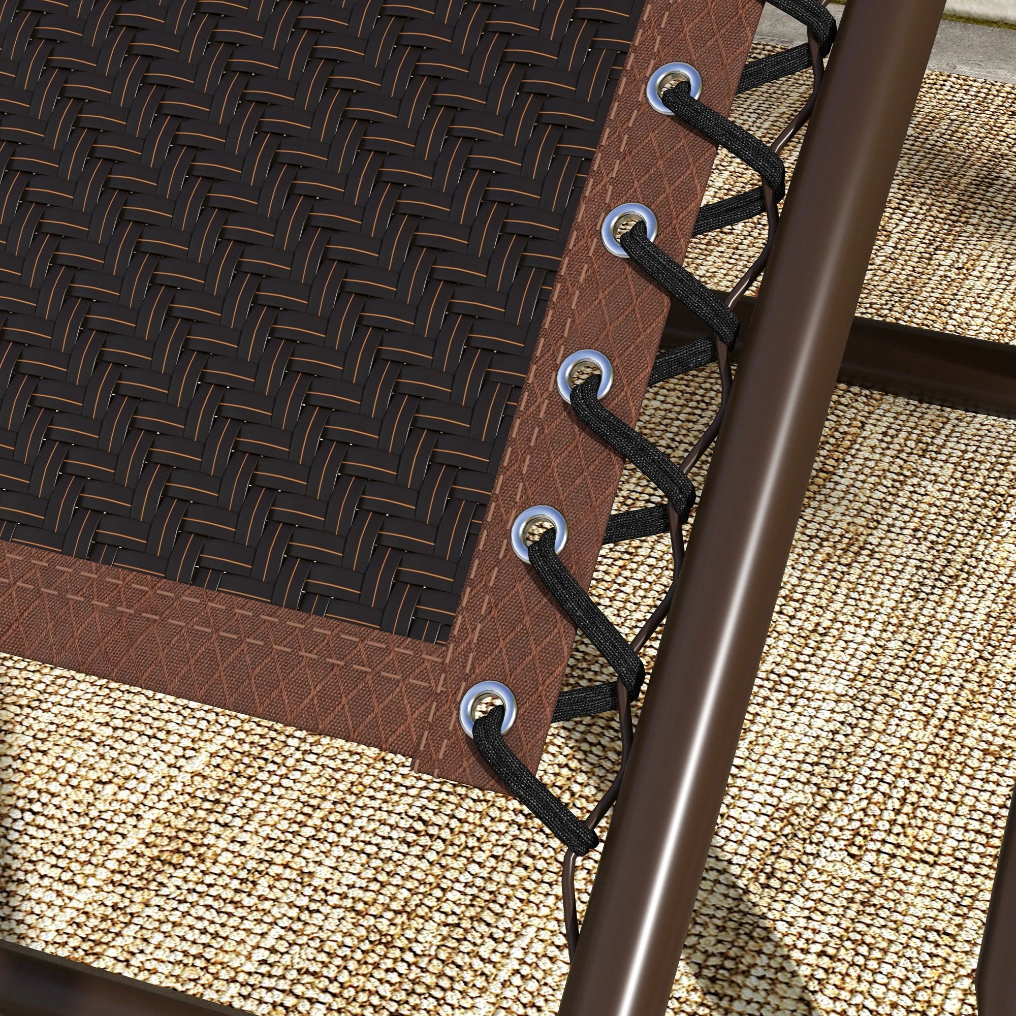 Outdoor Zero Gravity Chair, Folding PE Rattan Recliner, Brown Lounger Chairs at Gallery Canada