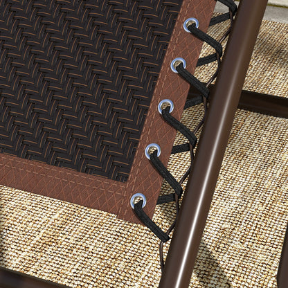 Outdoor Zero Gravity Chair, Folding PE Rattan Recliner, Brown Lounger Chairs at Gallery Canada