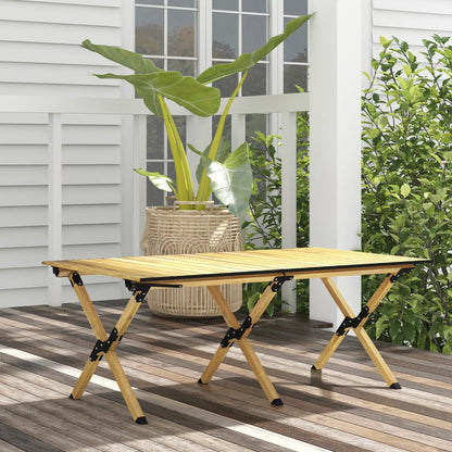 Folding Picnic Table, Portable Aluminum Camping Table, Natural Picnic Tables & Camping Chairs at Gallery Canada