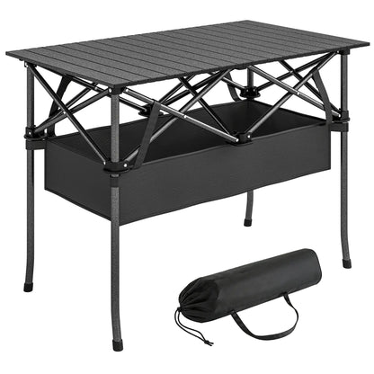 3ft Folding Camping Table, With Mesh Storage Net, Black Picnic Tables & Camping Chairs at Gallery Canada