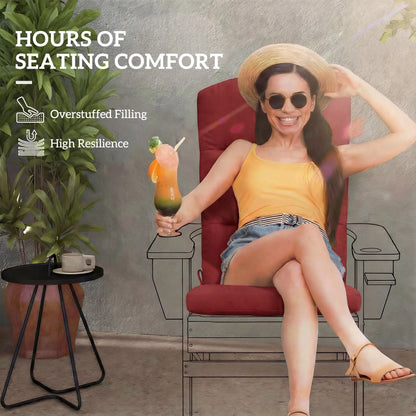 Patio Chair Cushion For Adirondack Chairs, Wine Red Patio Chair Cushions at Gallery Canada