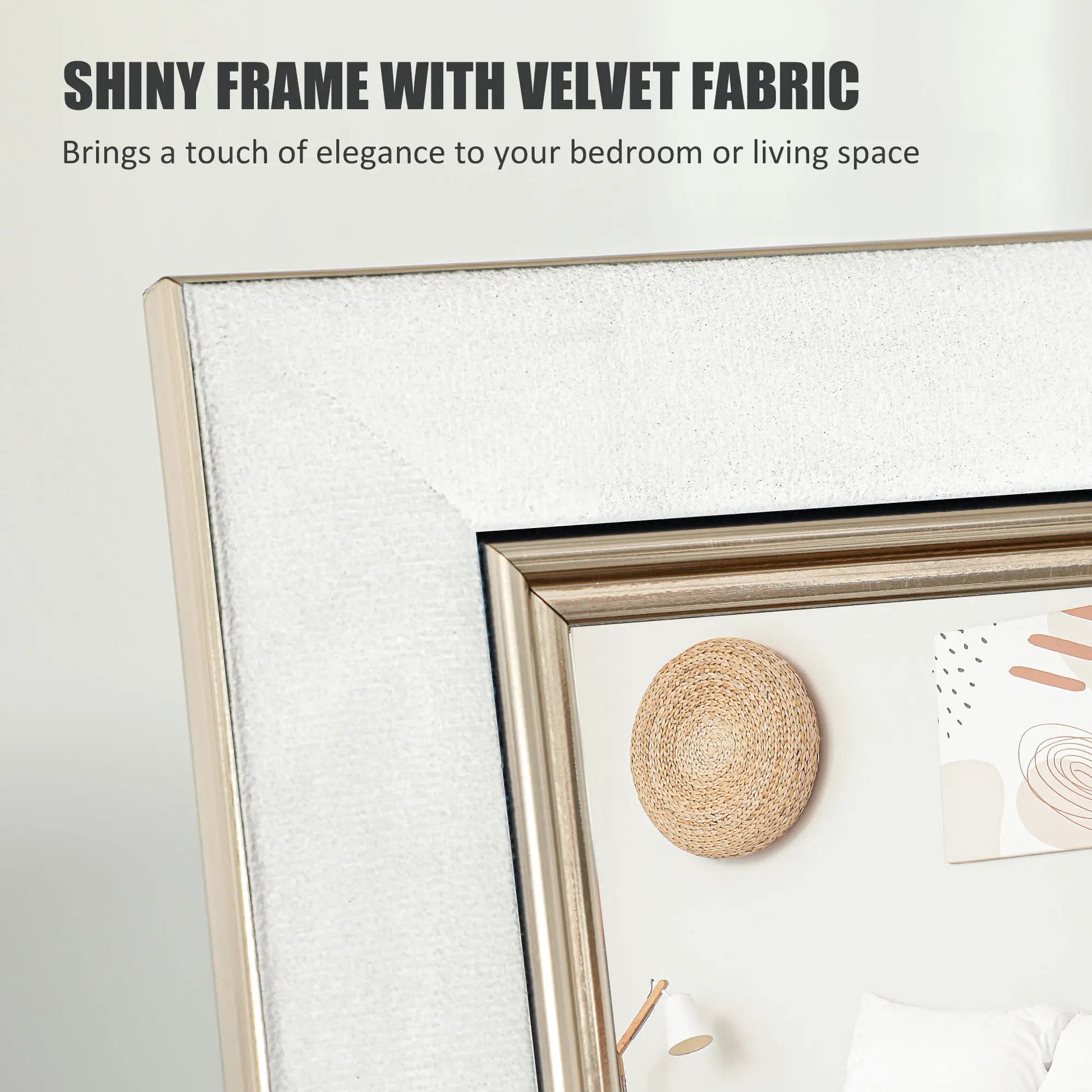 Floor Standing Mirror, Full Body, Leaning or Wall, White Full Length Mirrors at Gallery Canada