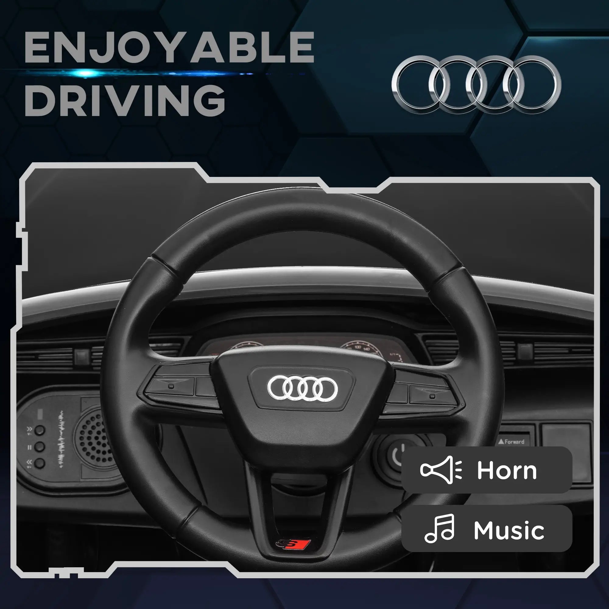 12V Kids Electric Car, Audi Q8 E-Tron Sportback, Remote Control, Black Electric Toy Cars at Gallery Canada