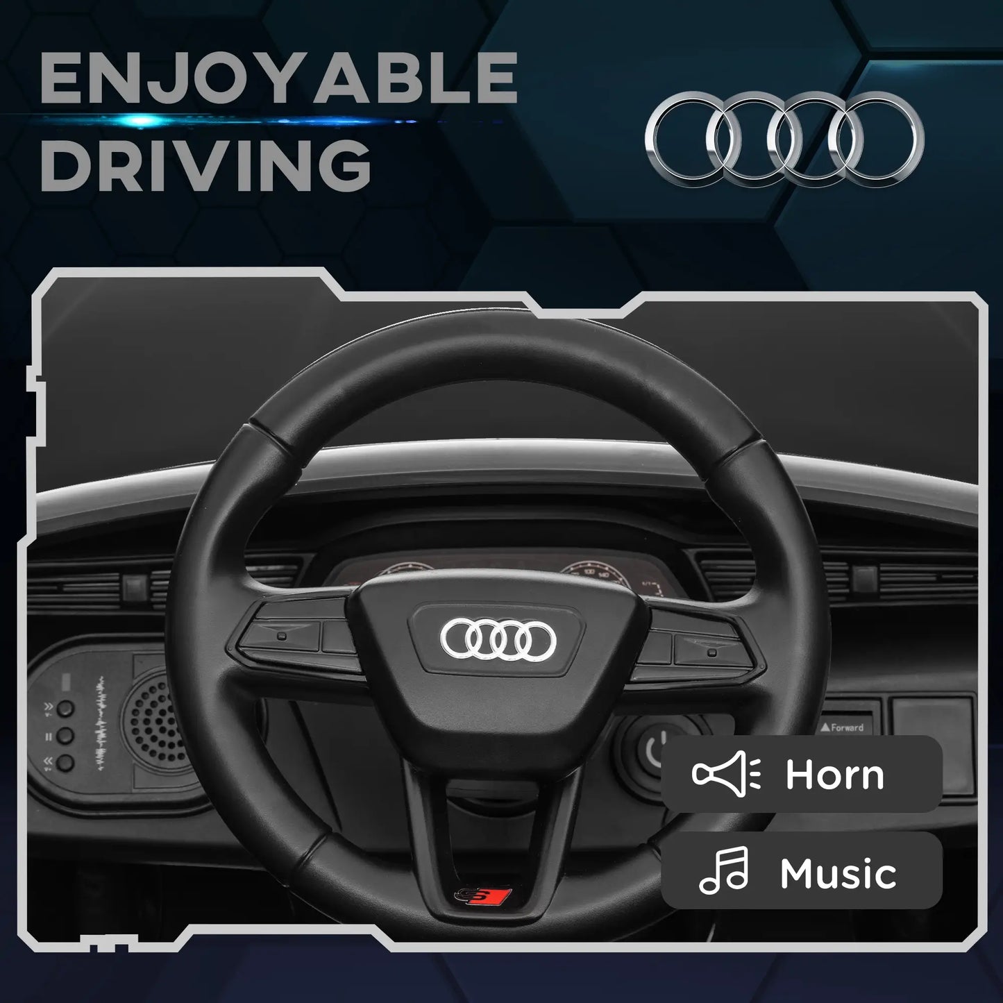 12V Kids Electric Car, Audi Q8 E-Tron Sportback, Remote Control, Black Electric Toy Cars at Gallery Canada