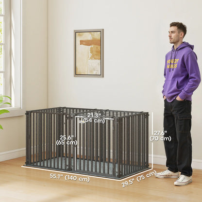 55 Inch Heavy Duty Dog Crate, Extra Large Metal Cage With Mat Dog Cages & Crates at Gallery Canada