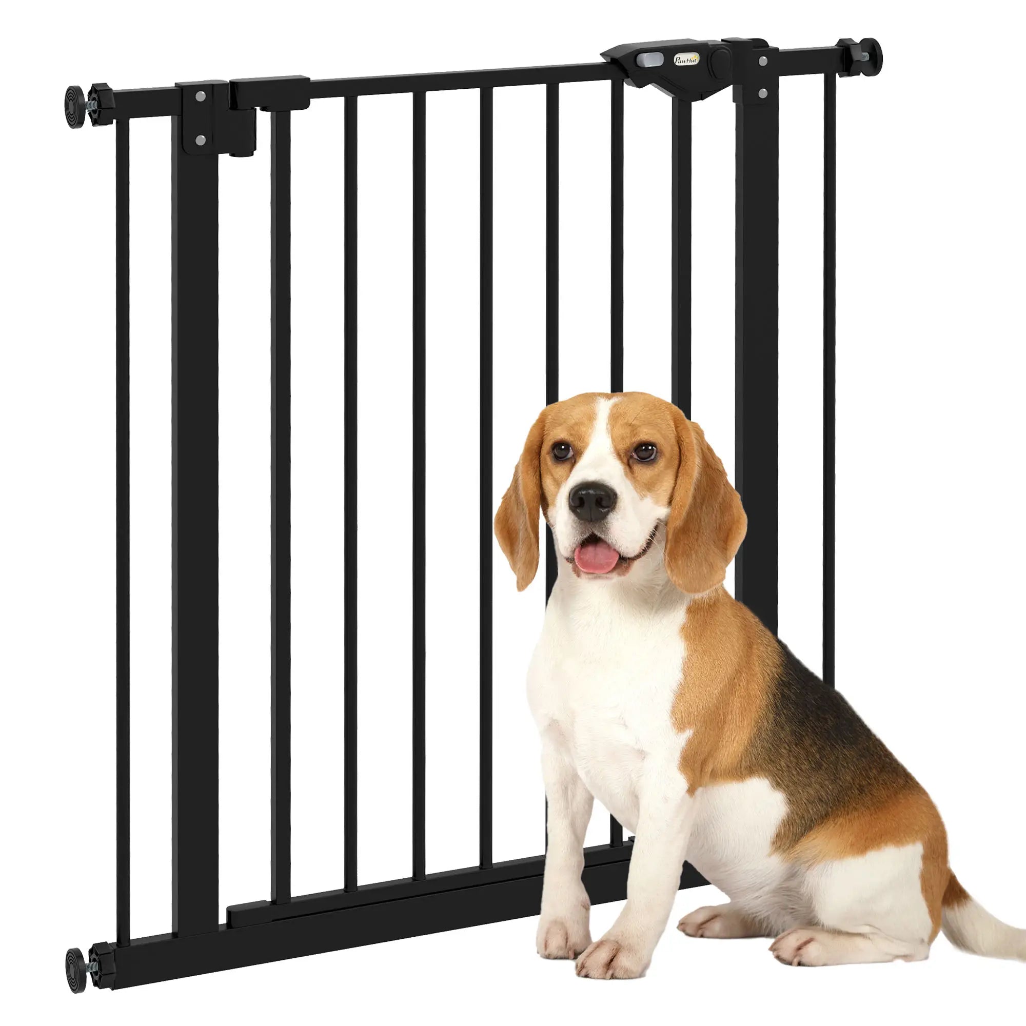 30 Inch Tall Pet Gate With Door, Pressure-Mounted, Black Houses, Kennels & Pens at Gallery Canada