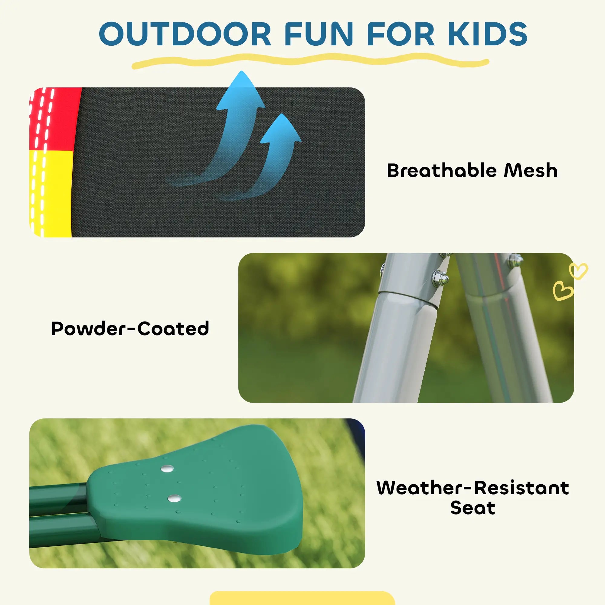 Kids Swing Set With Slide, Swings, Glider, 770lbs Capacity, Ages 3-8, Multicolour Gym Sets & Swings at Gallery Canada